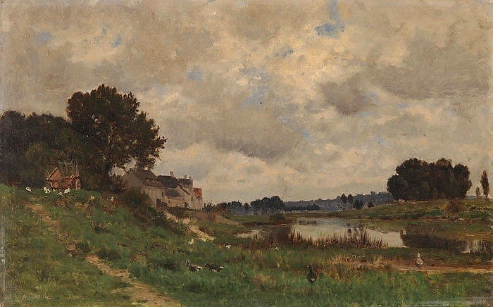 Victor Eugène Papeleu (1810-1880) ‘’Paysage’’