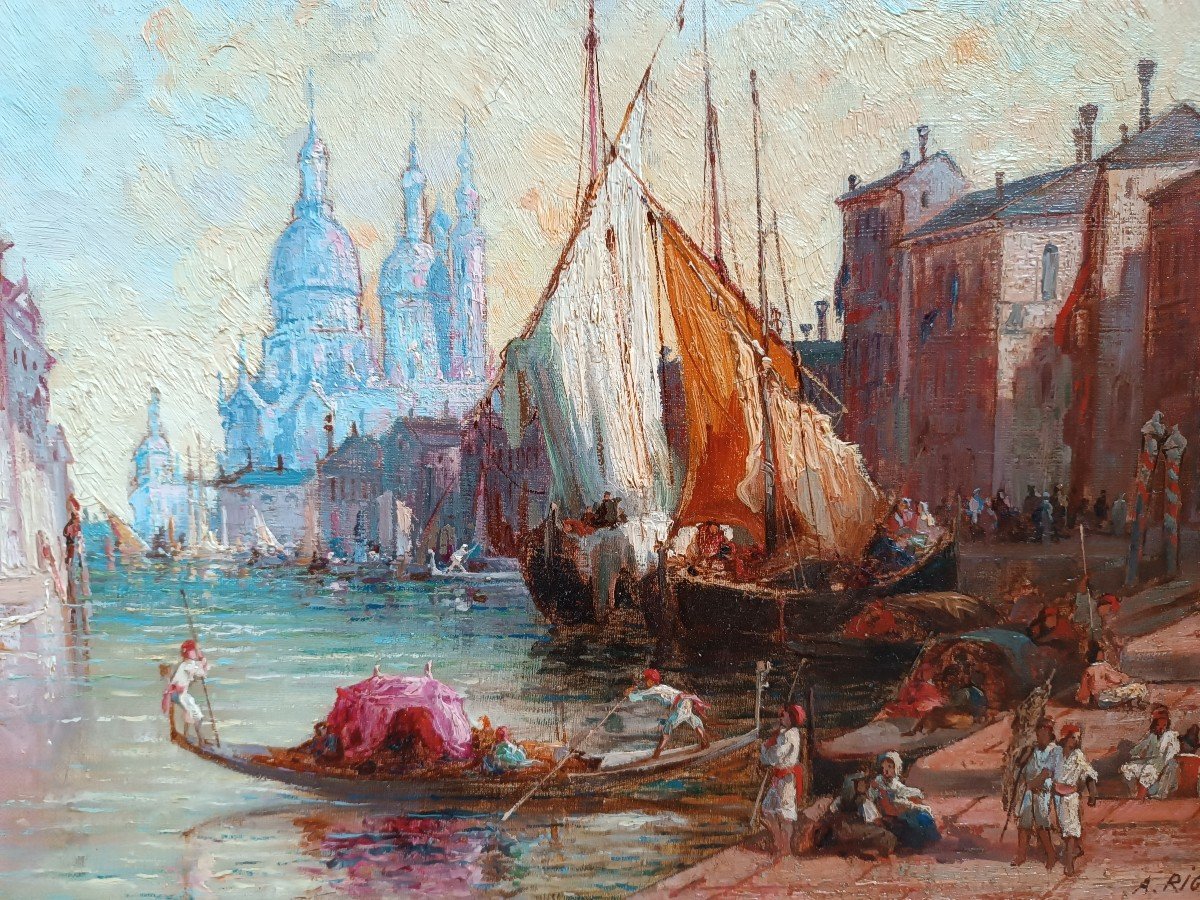 Auguste Rigon (1850-1884) ''the Church Of Santa Maria Della Salute''