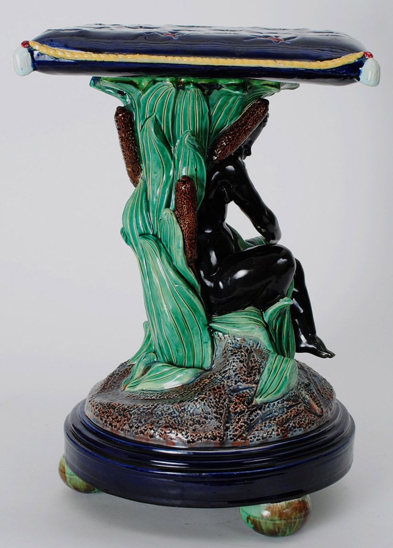 Majolica – Tabouret en barbotine de Joseph Holdcroft-photo-4