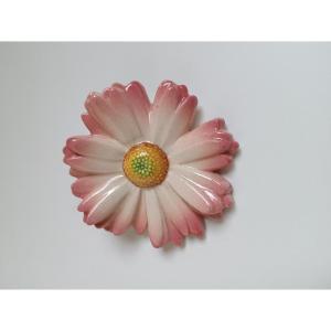 Majolica - Daisy Wall Pocket By Delphin Massier