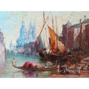 Auguste Rigon (1850-1884) ‘’L'église Santa Maria della Salute’’