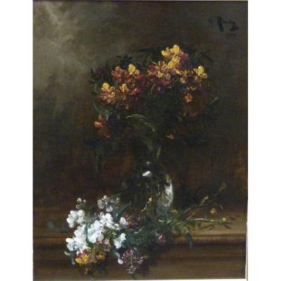 Alfred Rouby (1849-1909) ‘’wallflowers’’ 