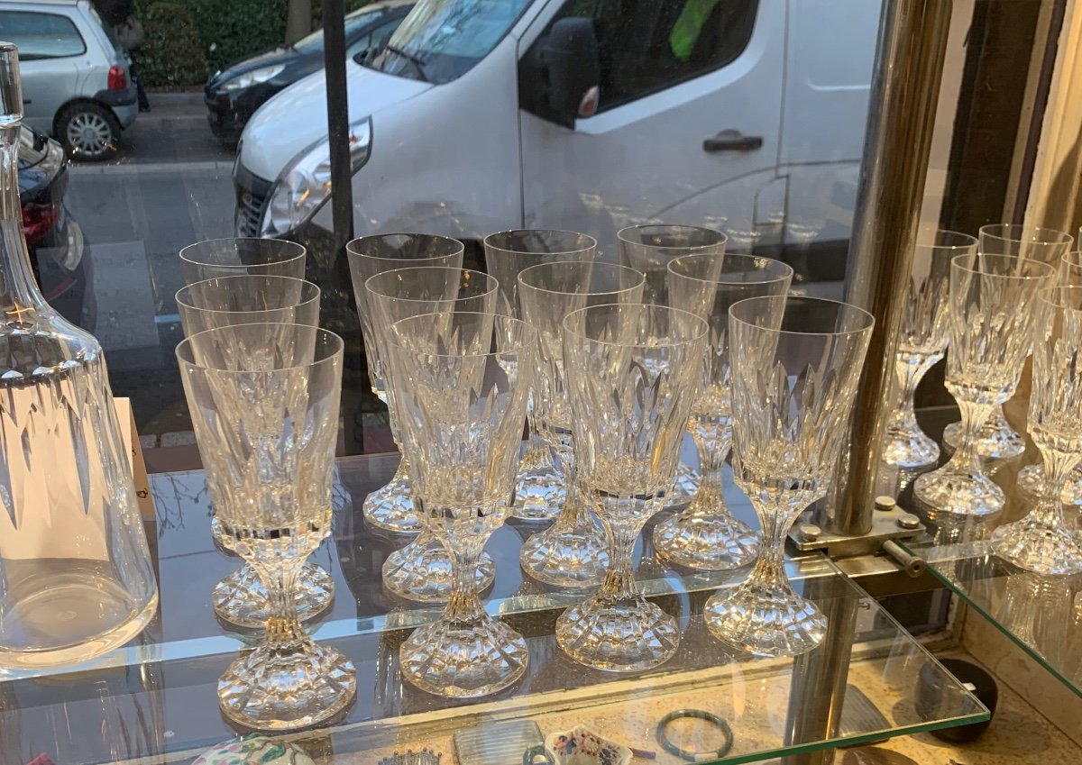 Ensemble De 48 Verres Baccarat Et 1 Carafe Modèle Assas-photo-4