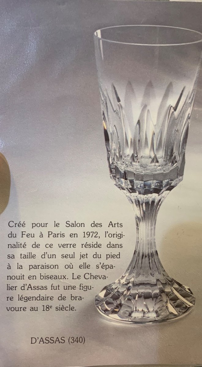 Ensemble De 48 Verres Baccarat Et 1 Carafe Modèle Assas-photo-4