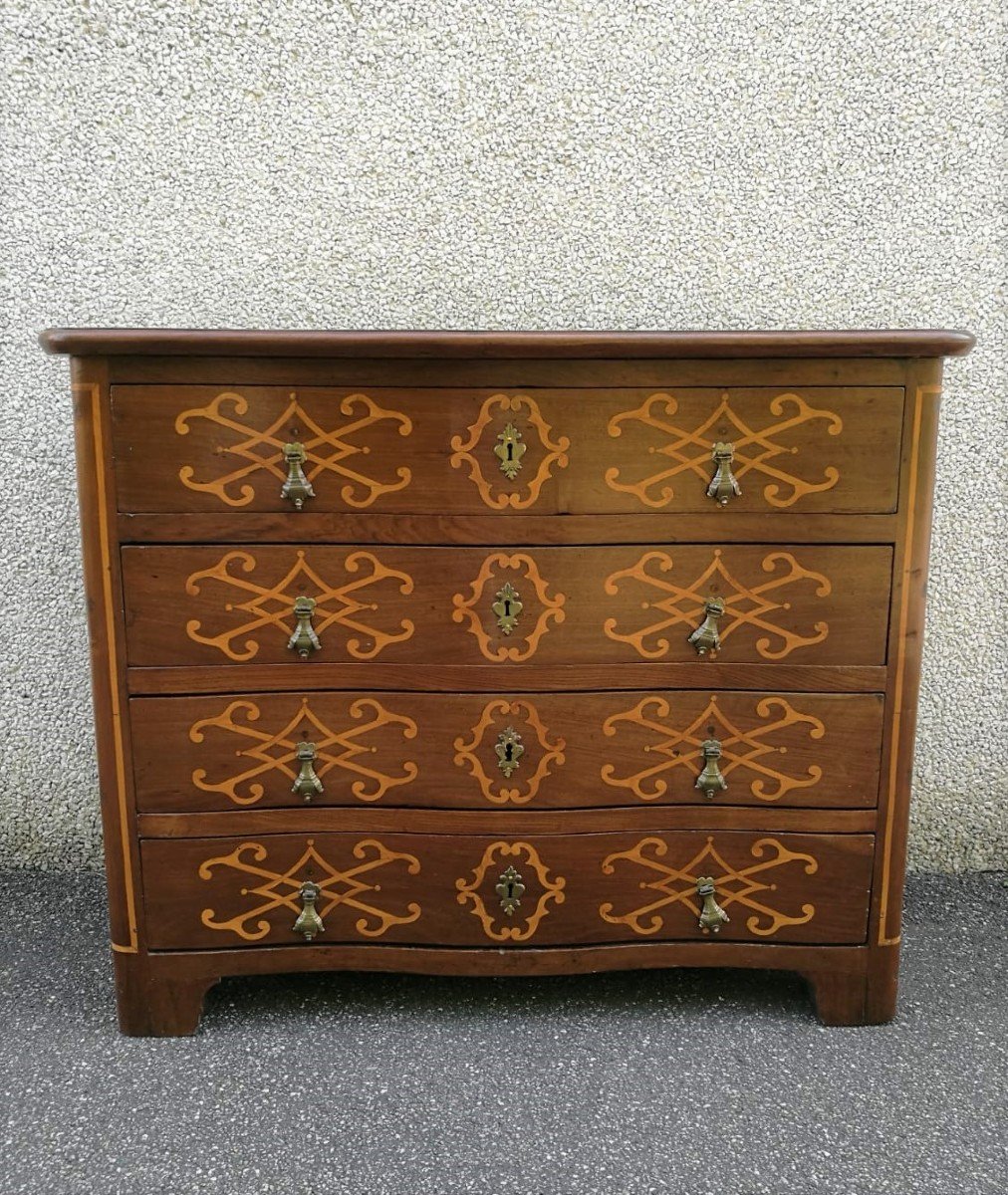 Commode En Noyer, Piémont XVIIIe Siècle