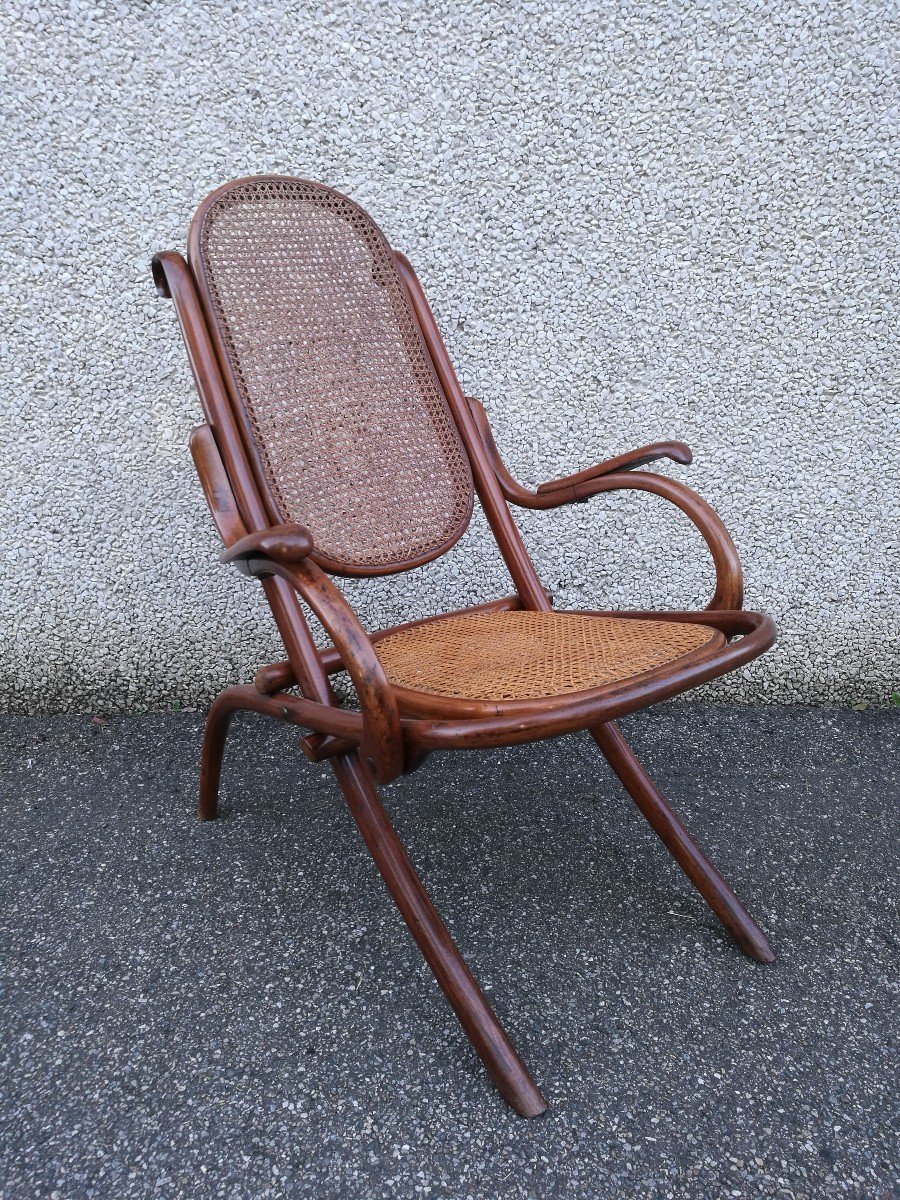 Chaise Longue J&J Kohn En Bois De Hêtre Courbé