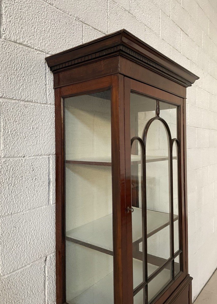 English Display Cabinet In Mahogany Wood, Early 1900s-photo-3