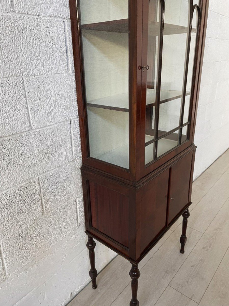 English Display Cabinet In Mahogany Wood, Early 1900s-photo-4