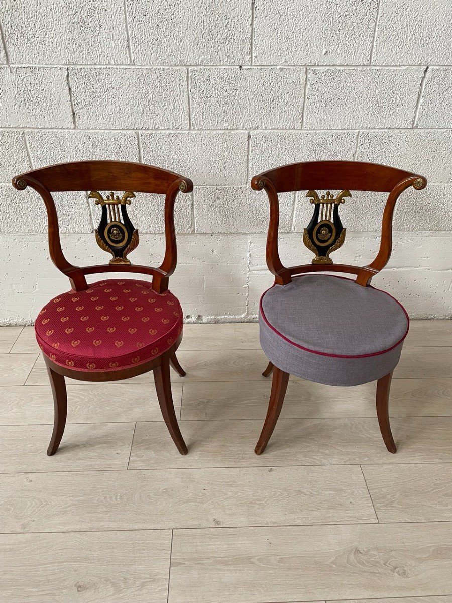 Solid Wood Chairs, Lucca, Early 19th Century-photo-6