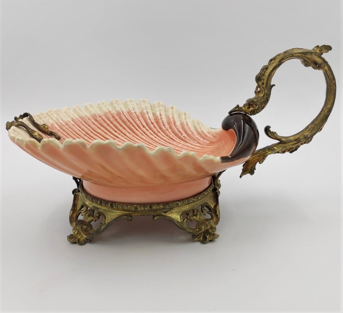 Sarreguemines Pocket Tray Ceramic, France, Early 1900s-photo-2