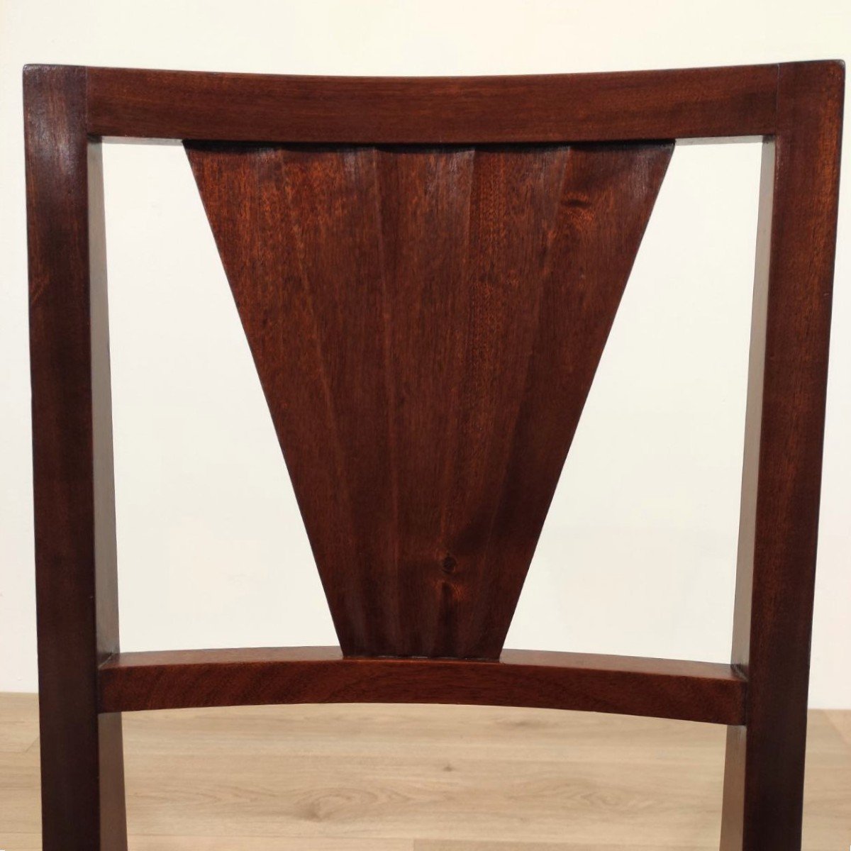 Group Of 6 Mahogany Chairs Designed By Jacques E. Ruhlman, 1940s-photo-3