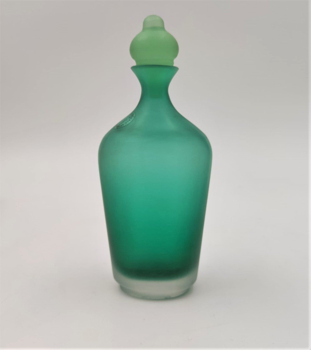 Bouteille verte série Venini 'Velati', 1993