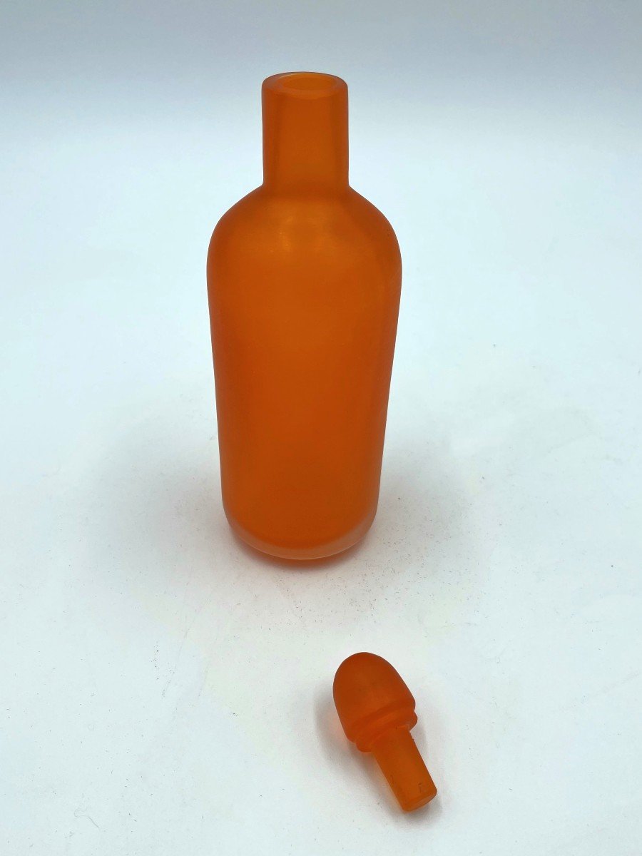 BOUTEILLE ORANGE 'VELATI' SÉRIE VENINI, 1992-photo-2