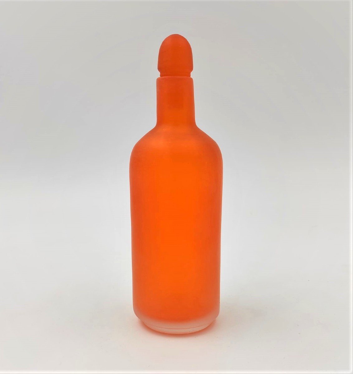 BOUTEILLE ORANGE 'VELATI' SÉRIE VENINI, 1992