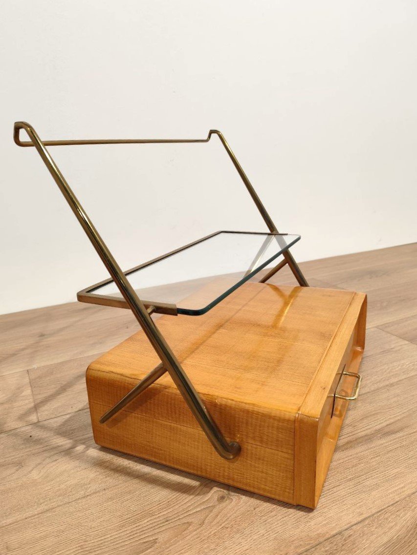 Paire de tables de chevet suspendues par Silvio Cavatorta des années 1950-photo-2