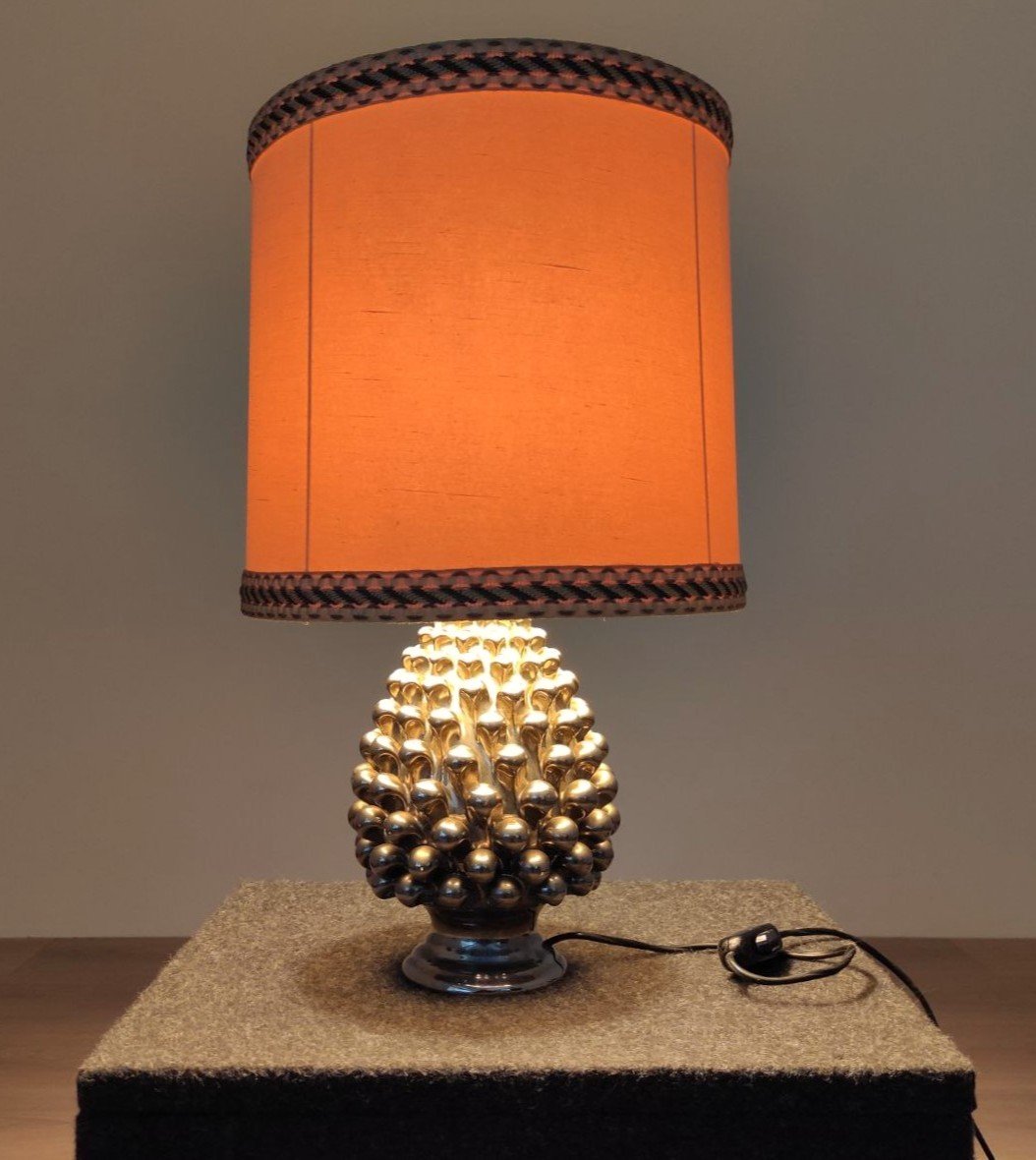 Pine Cone Table Lamp By Behrend Firenze From The 1960s