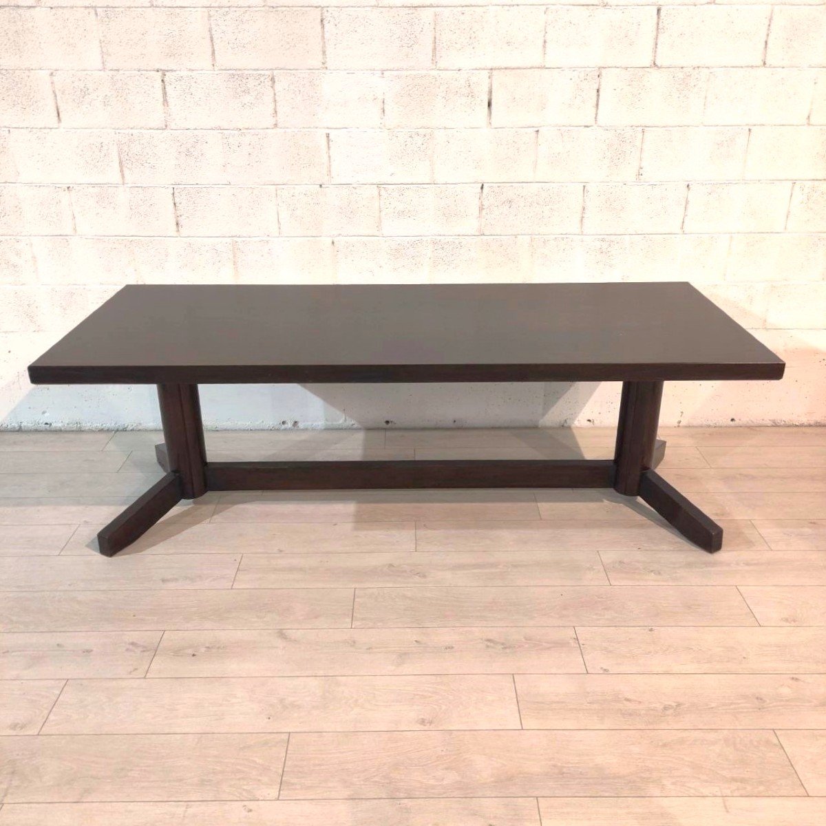 Grande table en noyer, Italie, années 60-photo-2