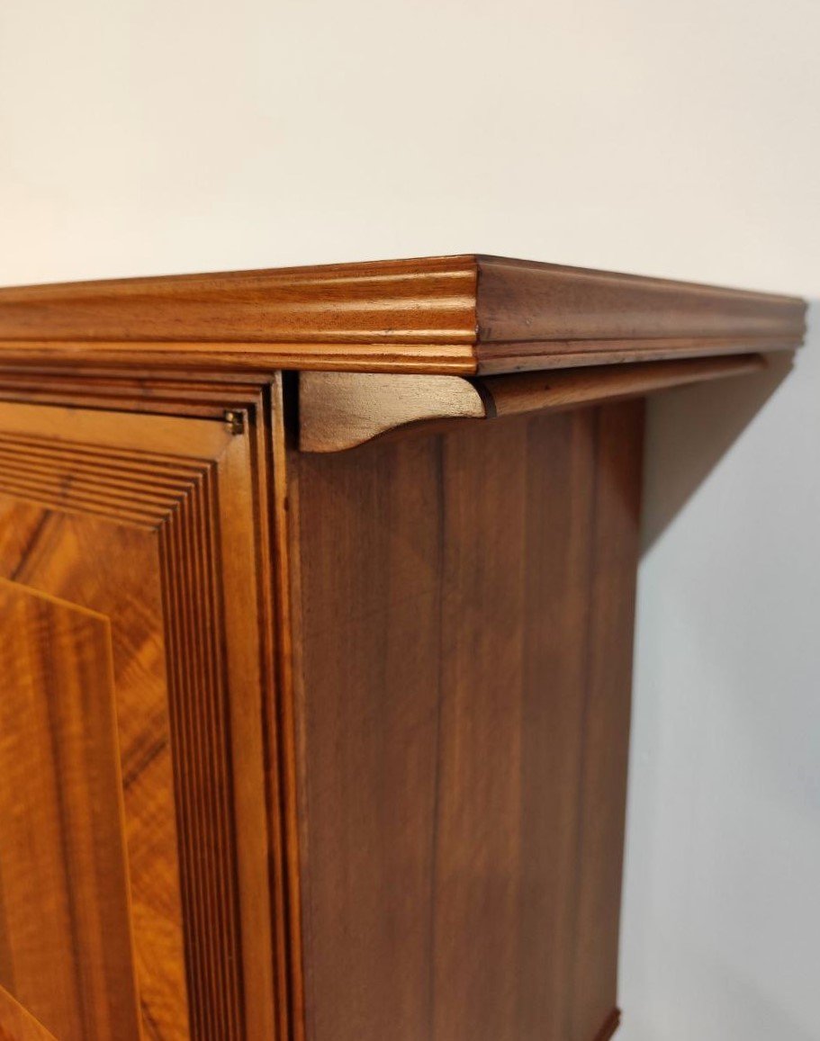 Open Walnut Sideboard With Bar, Italy 1950s-photo-3