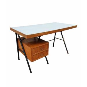 Industrial Style Center Desk, 1950s Italy