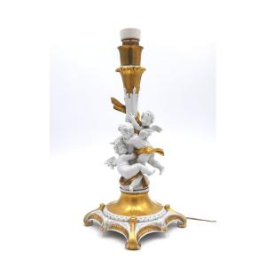 Capodimonte White And Pure Gold Table Lamp