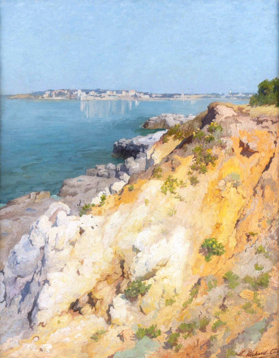 Vue Des Calanques De Marseille, Tableaux Huile Sur Toile Par Michel Richard Putz-photo-2