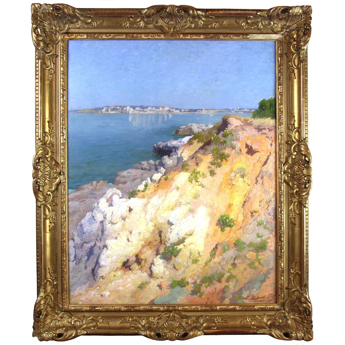 Vue Des Calanques De Marseille, Tableaux Huile Sur Toile Par Michel Richard Putz