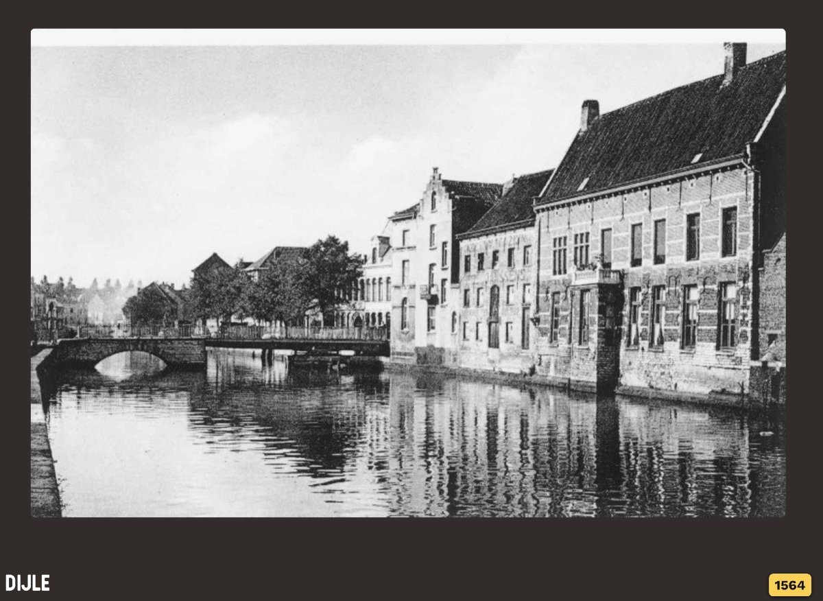 Large Oil On Canvas View Of The Quays Of Malines In Belgium Dated 1898 -photo-3