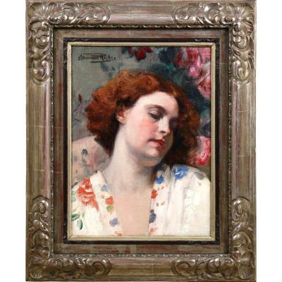 Portrait Reverie Oil On Canvas Herman Richir