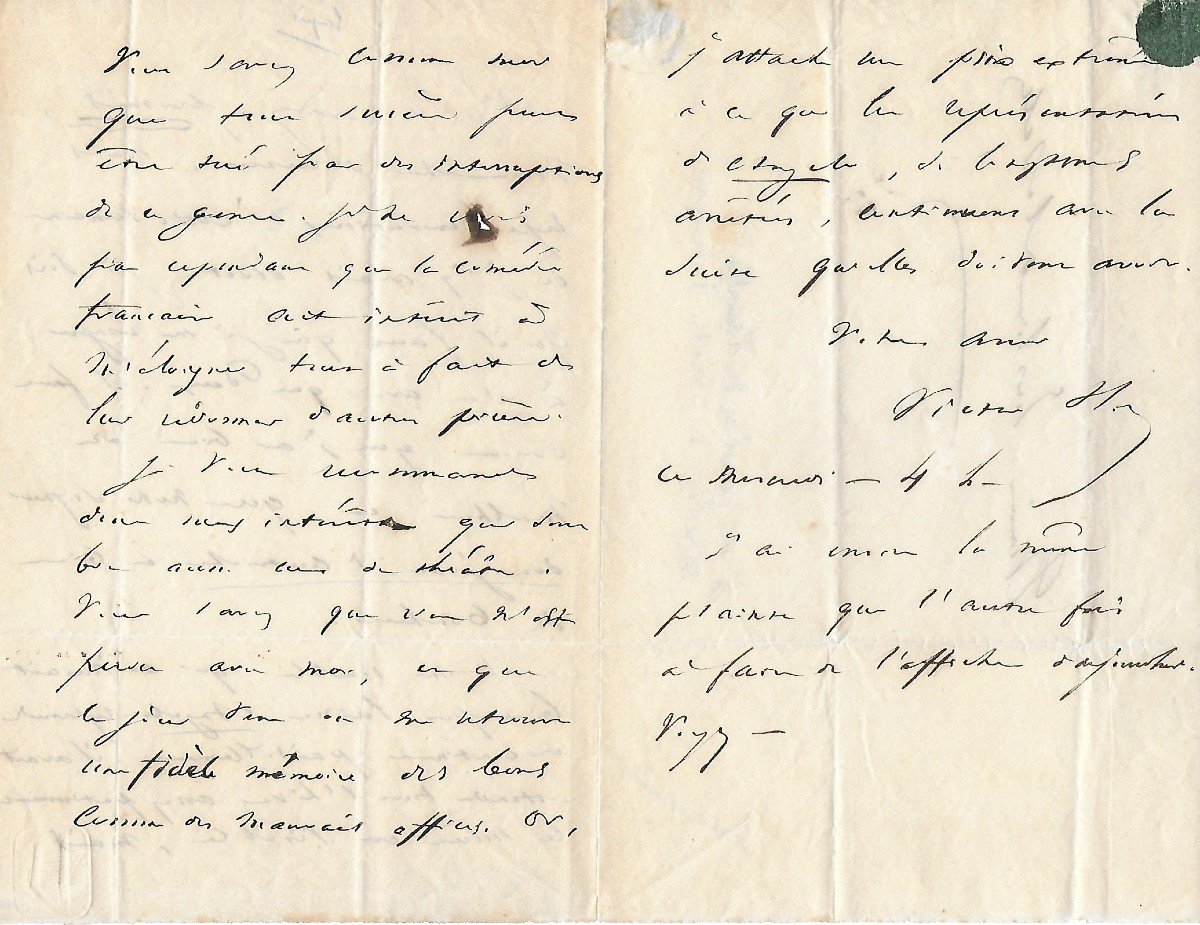 Victor Hugo – Signed Autograph Letter-photo-2