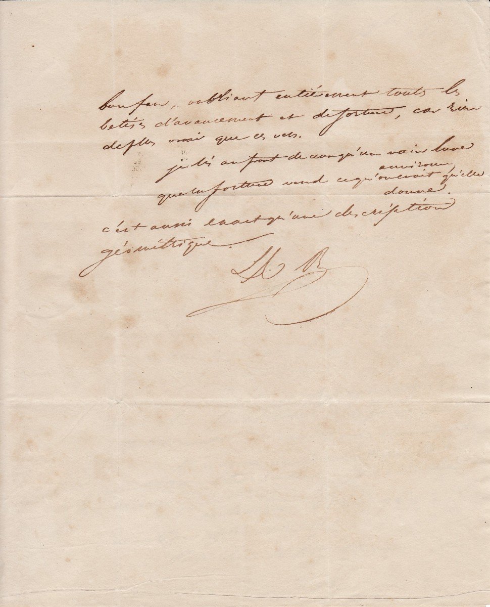 Stendhal – Signed Autograph Letter-photo-3