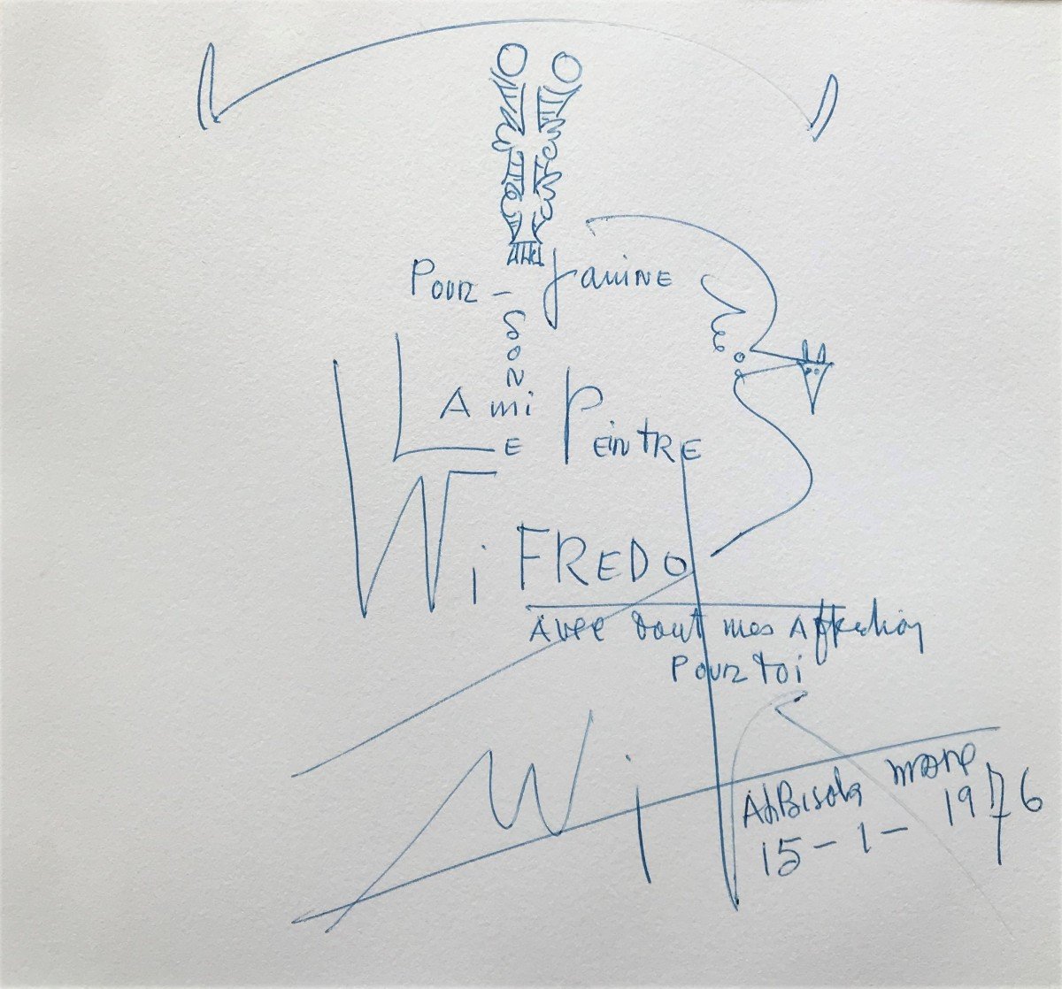 Wifredo Lam – Original Signed Drawing