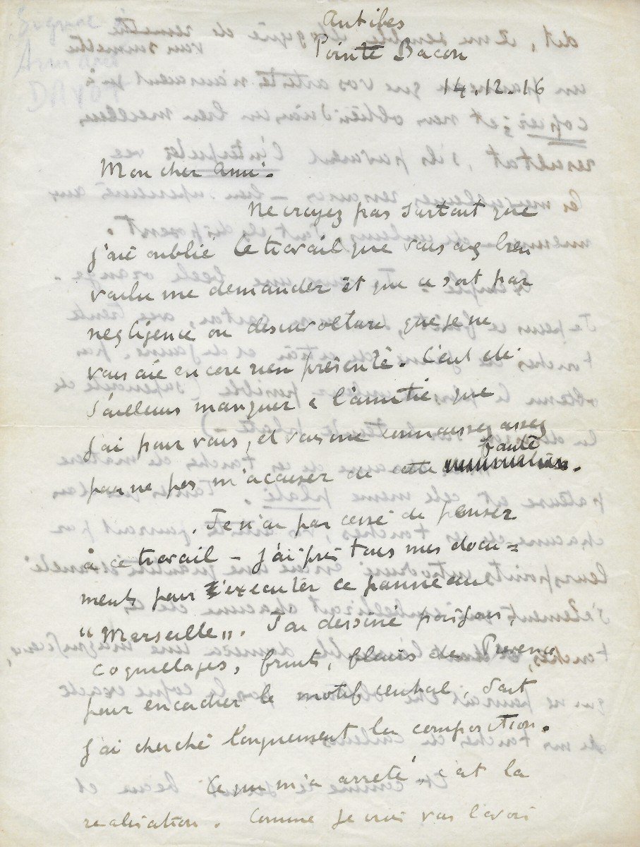 Paul Signac - Lettre Autographe Signée