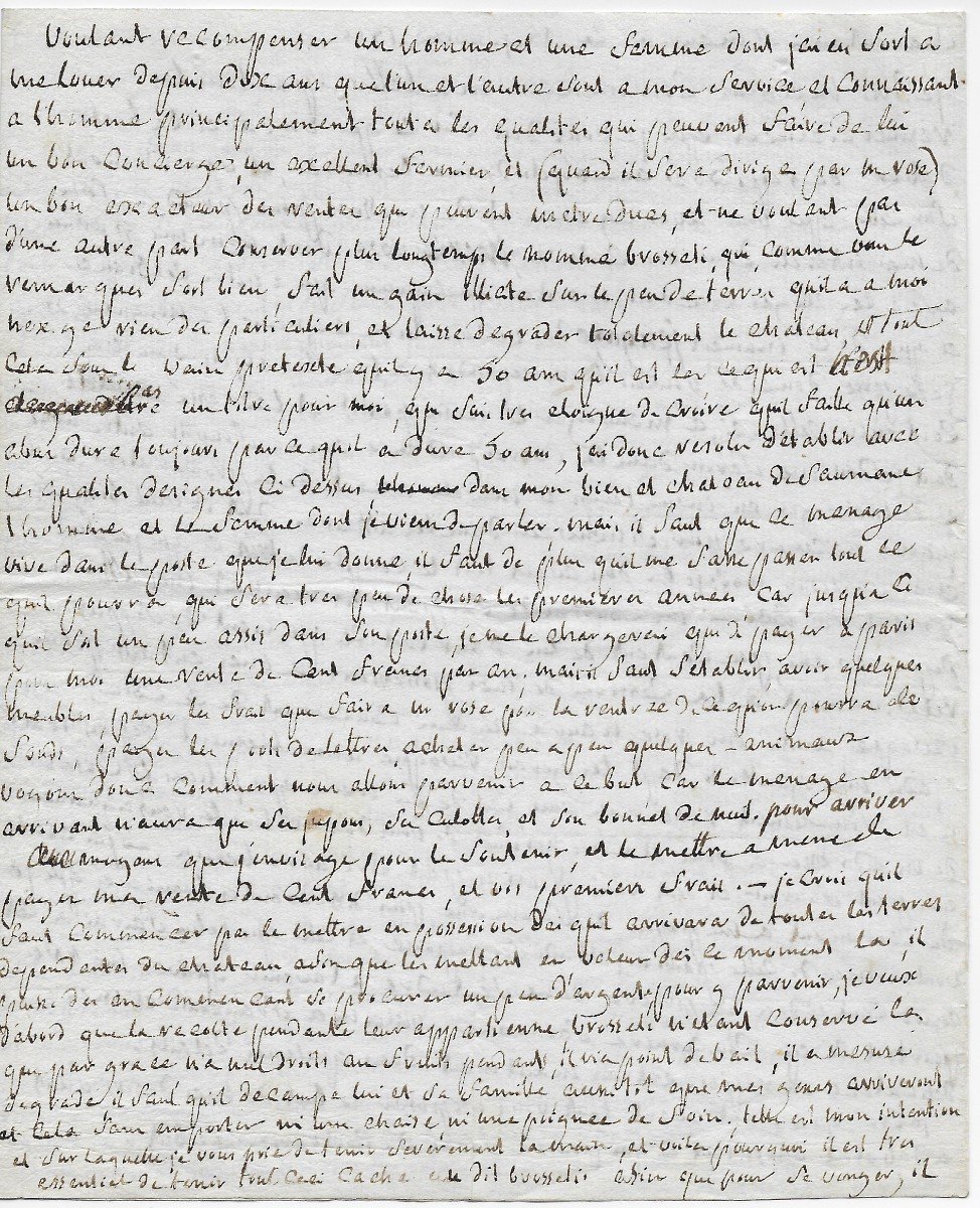 Le Marquis De Sade – Lettre Autographe Signée-photo-2