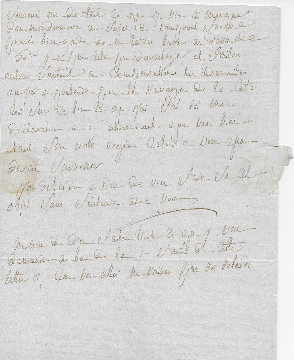 Marquis De Sade – Lettre Autographe Signée 1795-photo-2