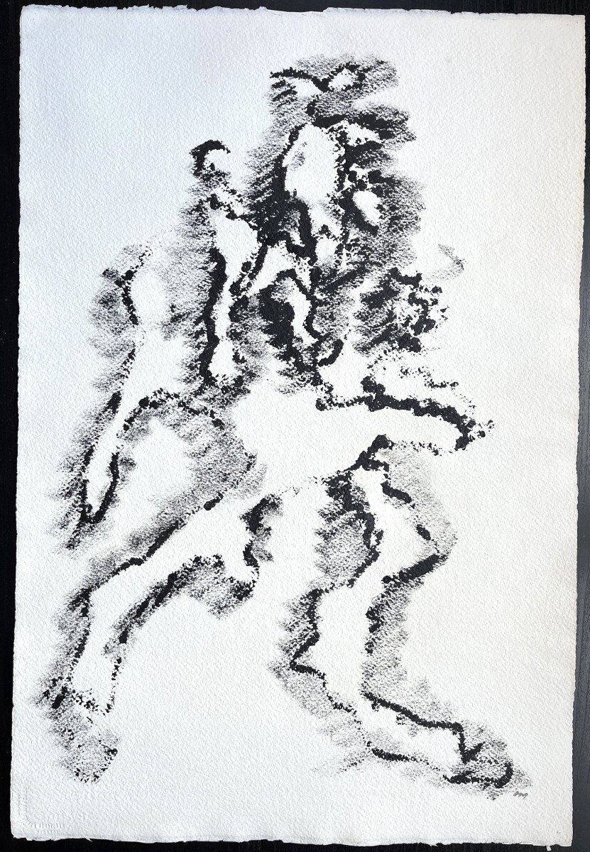 Henri Michaux - Dessin Original Signé