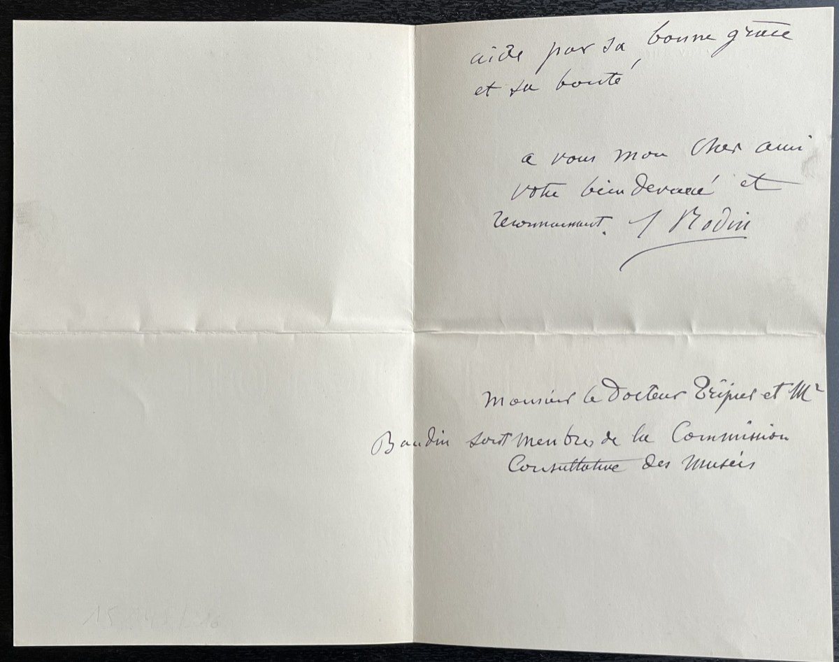 Auguste Rodin - Lettre Autographe Signée à Son Mécène - Musée Des Beaux-arts Lyon-photo-3