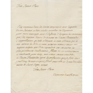 Louis De France – Lettre Autographe Au Pape