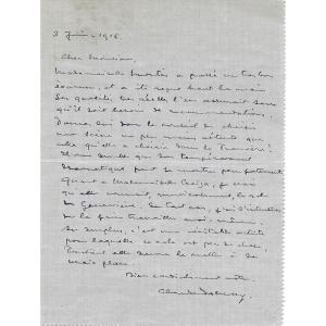 Claude Debussy – Lettre Autographe Signée