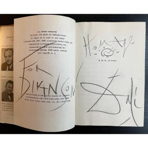 Salvador Dali - Signed Autographed Book With Drawing