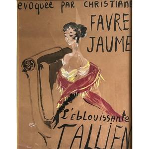 Yves Saint-laurent - Dessin Original Signé 