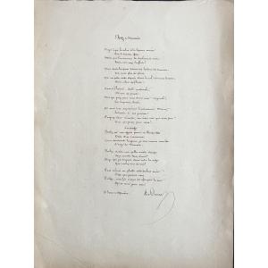 Alexandre Dumas Père - Signed Autograph Poem