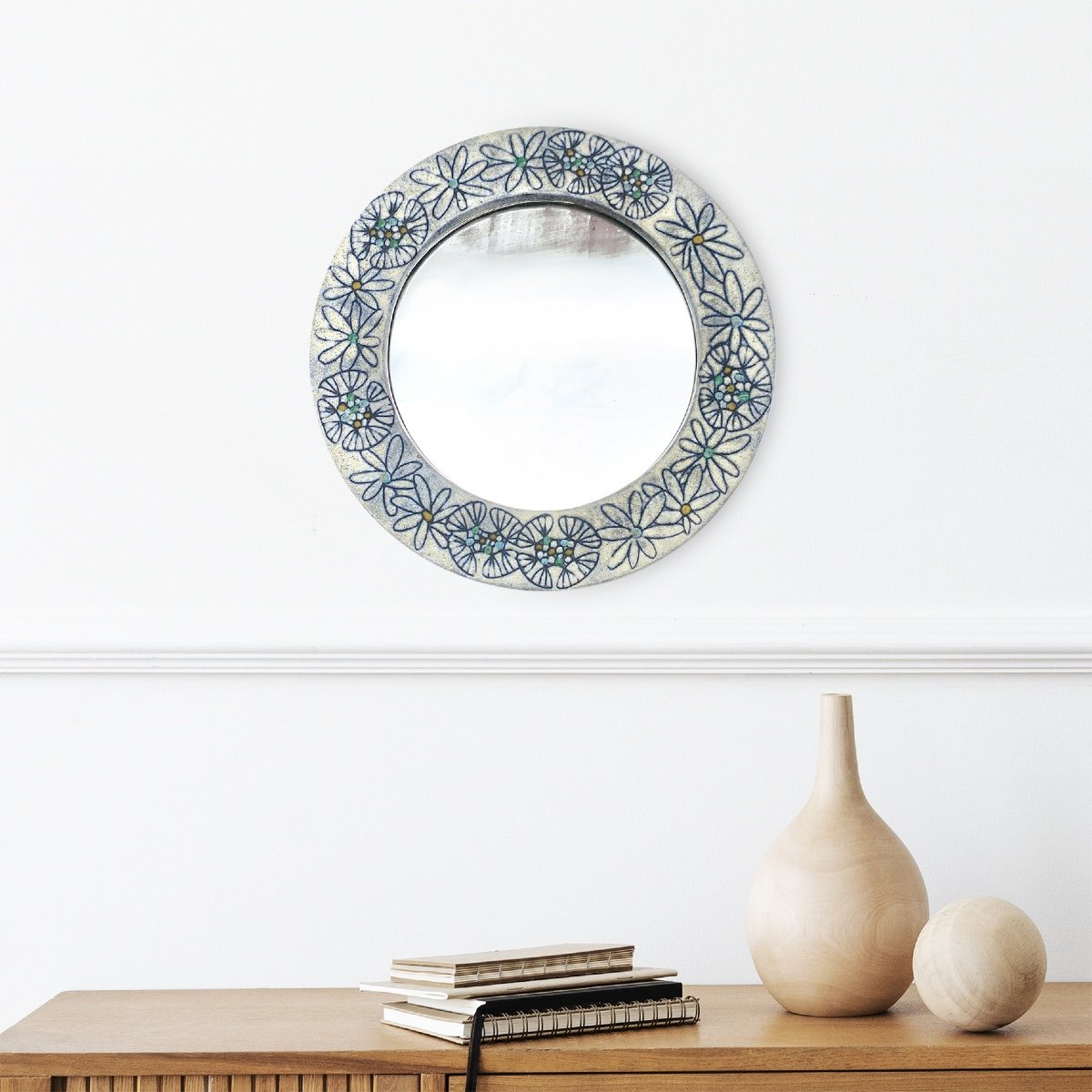 Ceramic Mirror From The 1970s-photo-4