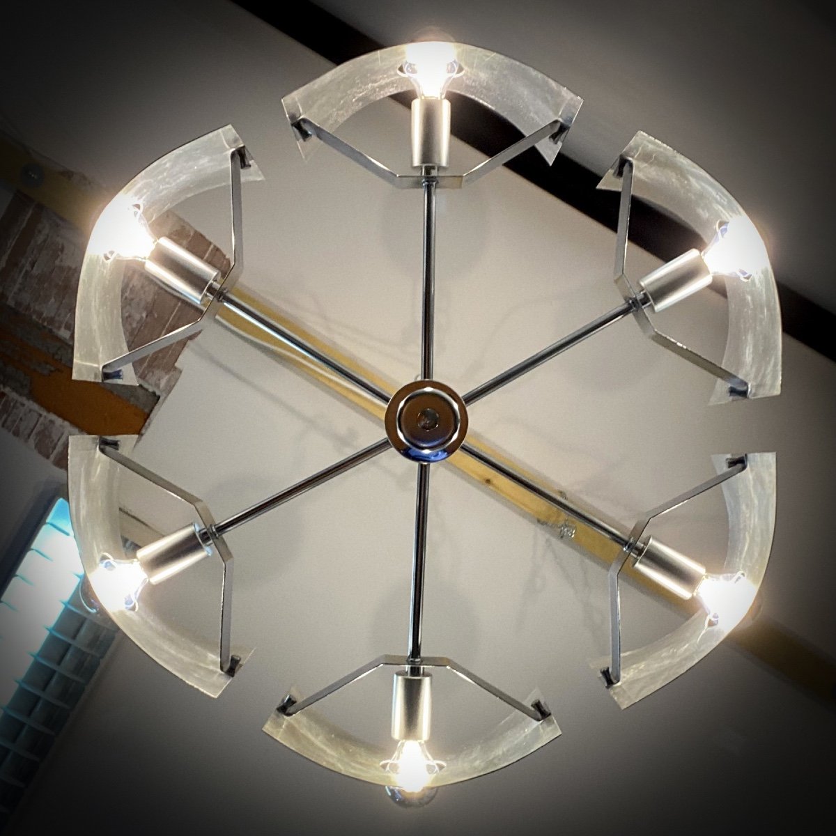 Large Space Age Chandelier From The 60s/70s-photo-4
