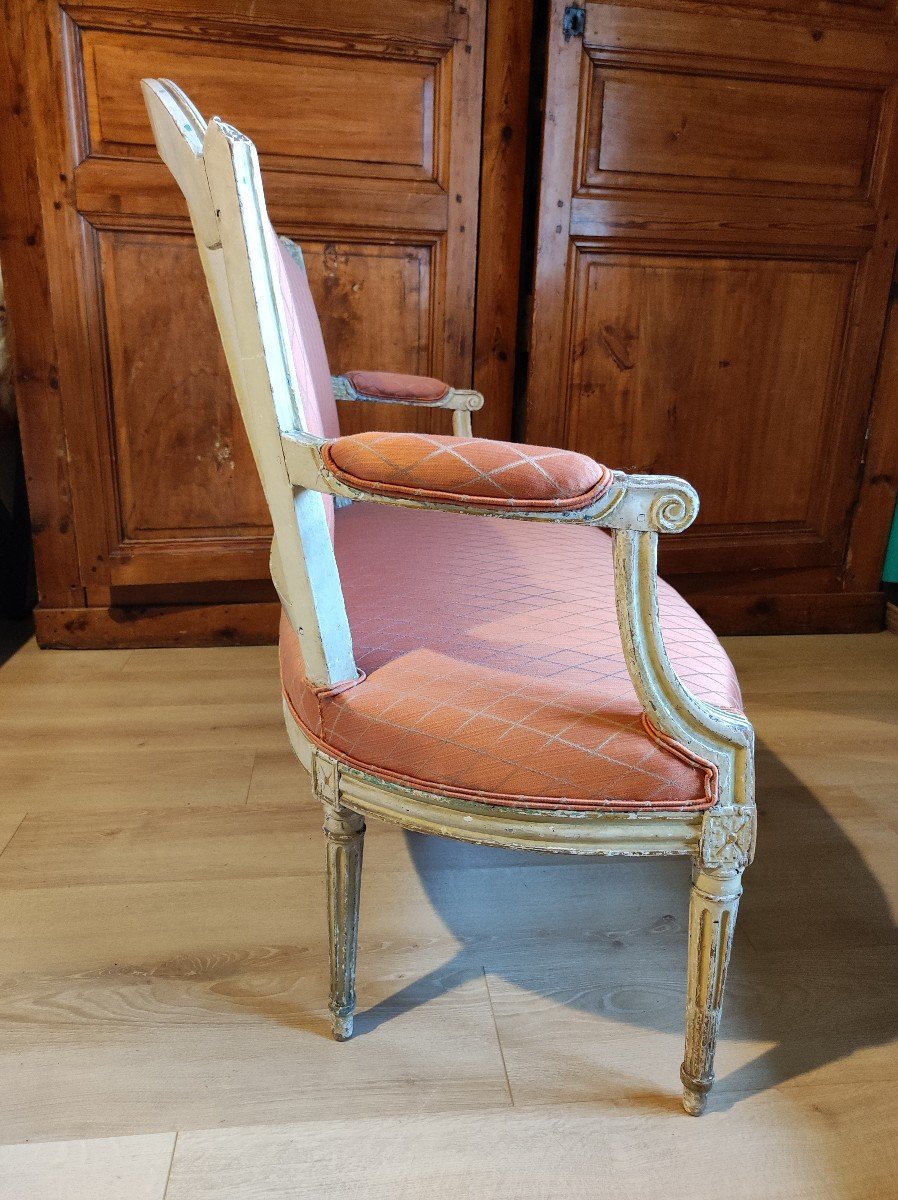 Louis XVI Bench With Matching Armchair -photo-4