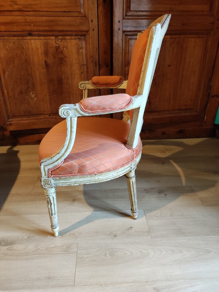 Louis XVI Bench With Matching Armchair -photo-3