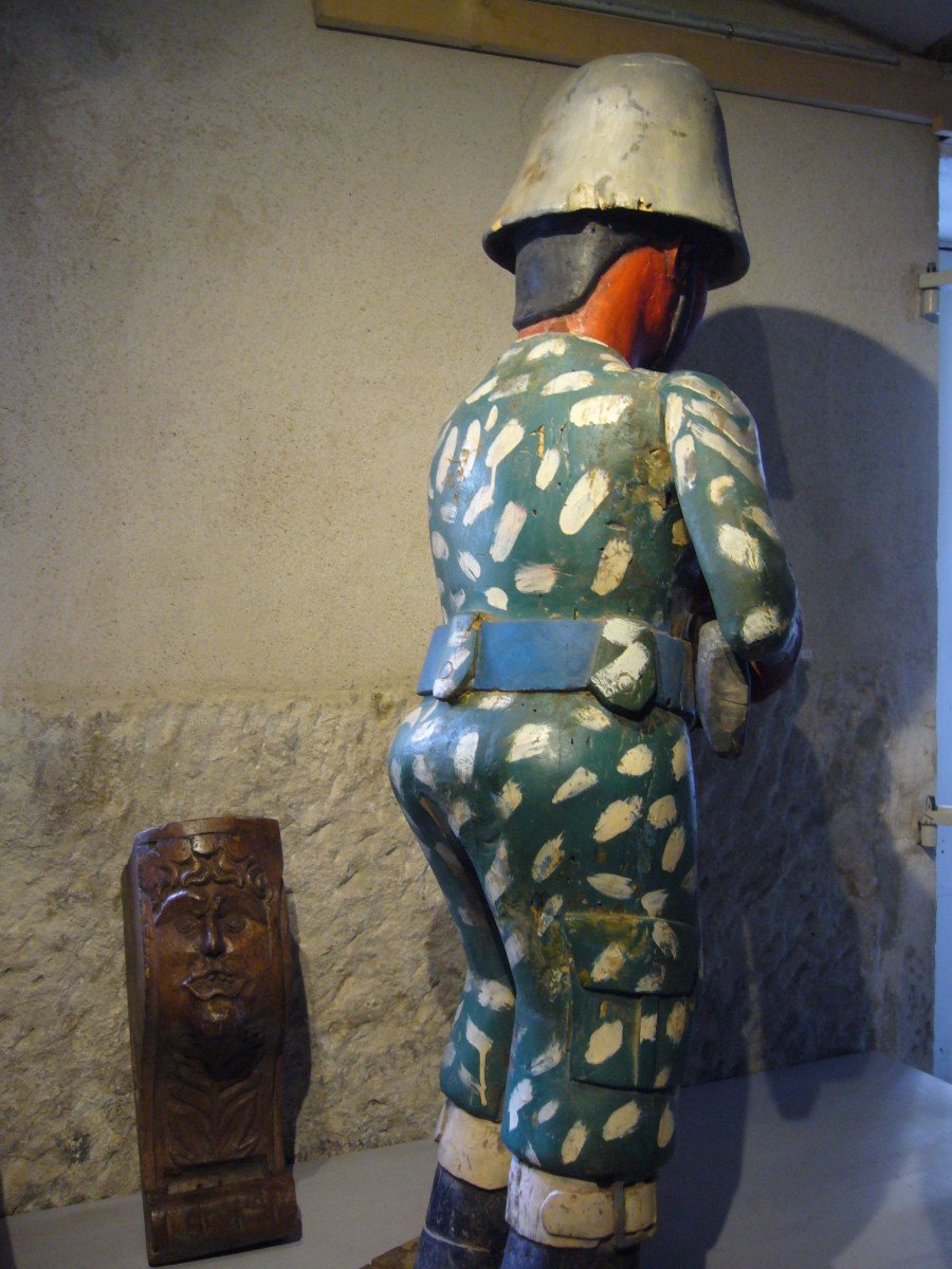 African Colonist Statue American Gi Soldier-photo-2