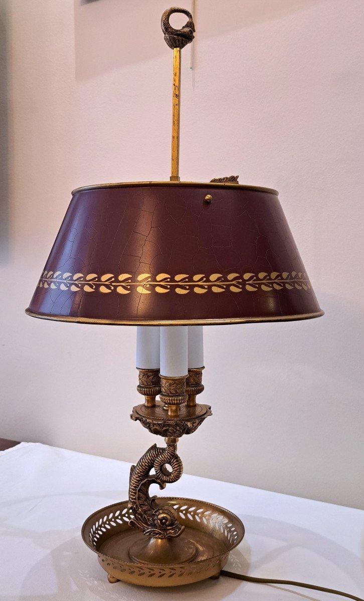 Lampe Bouillotte 3 feux De Style Empire-photo-2