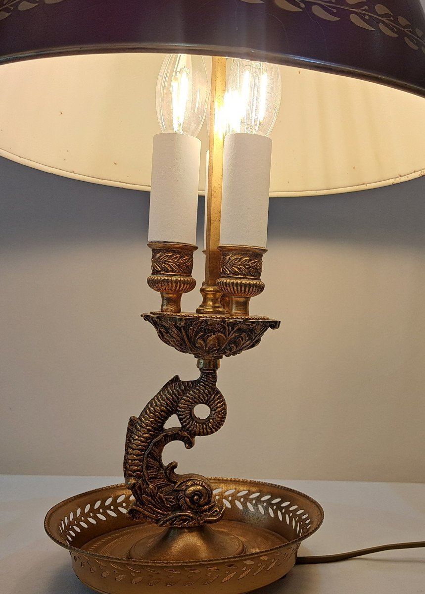 Lampe Bouillotte 3 feux De Style Empire-photo-1