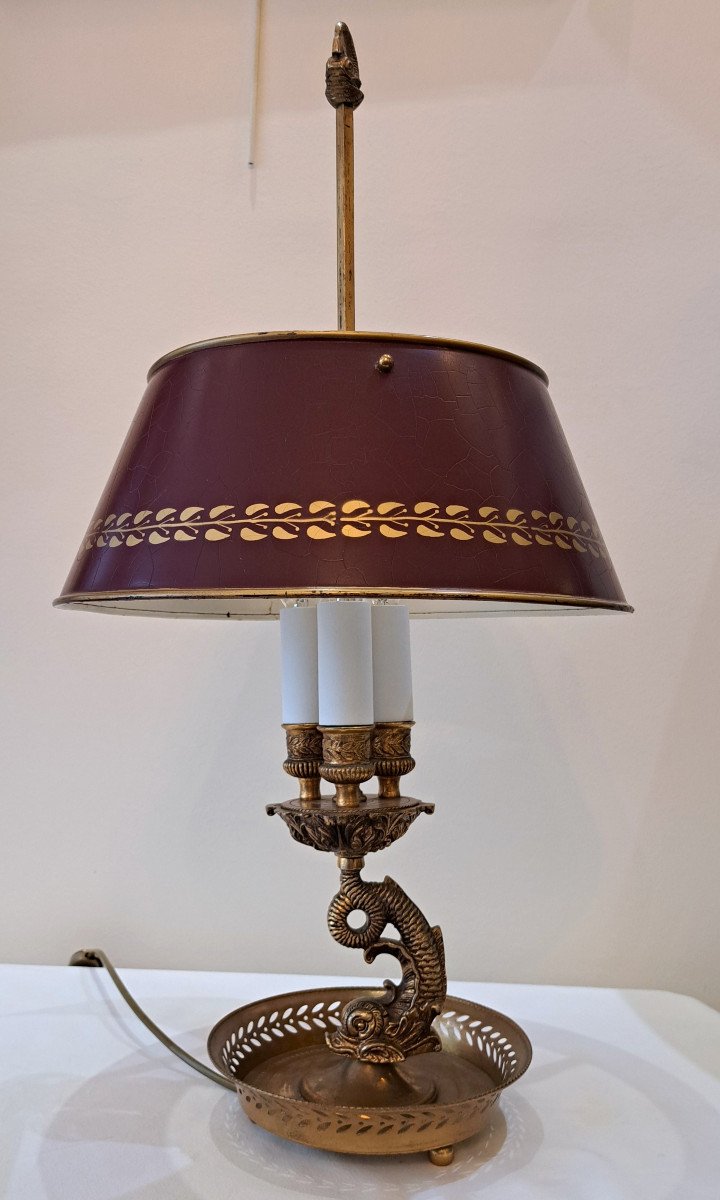 Lampe Bouillotte 3 feux De Style Empire-photo-2