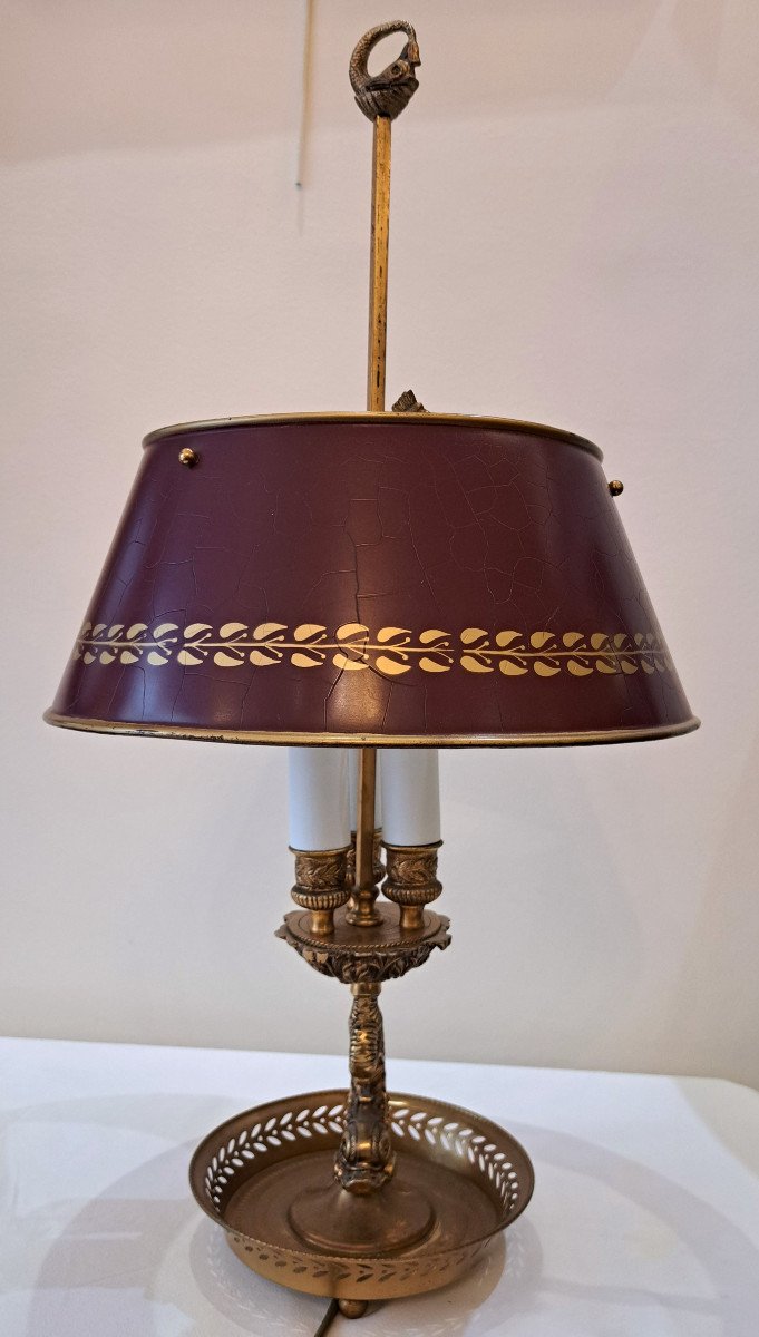 Lampe Bouillotte 3 feux De Style Empire-photo-4